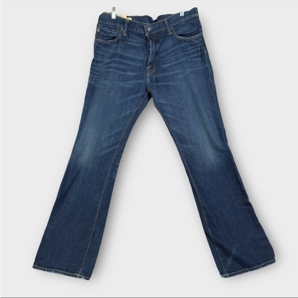 Abercrombie & Fitch Other - Abercrombie & Fitch 34x32 The A&F Boot Faded Denim Blue Jeans Button-Fly Bootcut